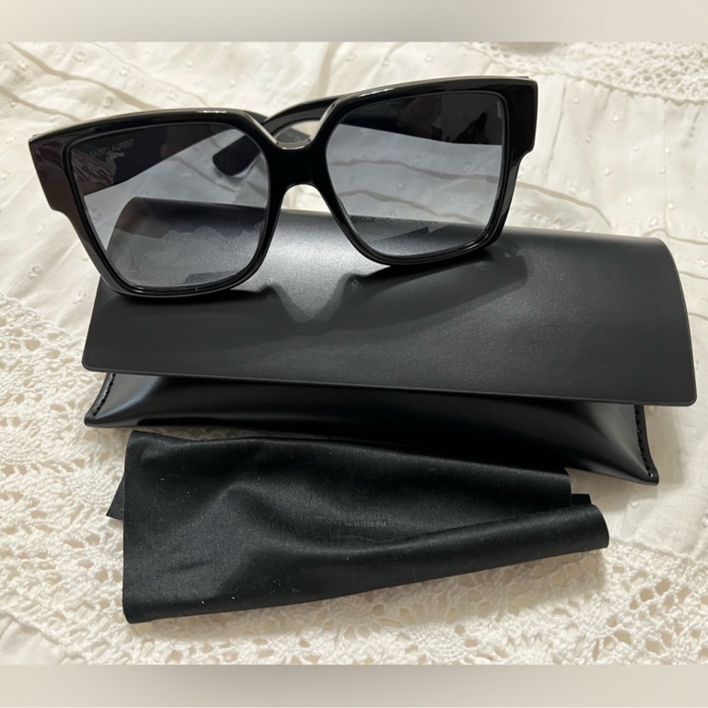 Saint Laurent Black Oversized Sunglasses
